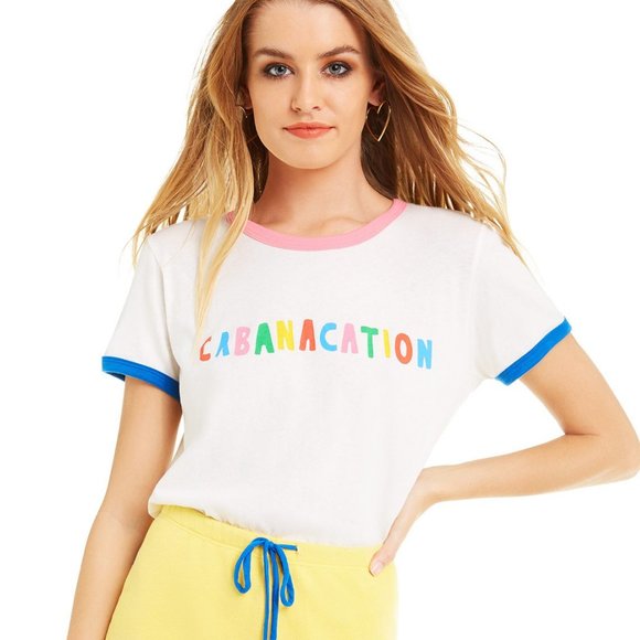 WILDFOX CABANACATION Ringer Tee Vintage - Picture 3 of 3